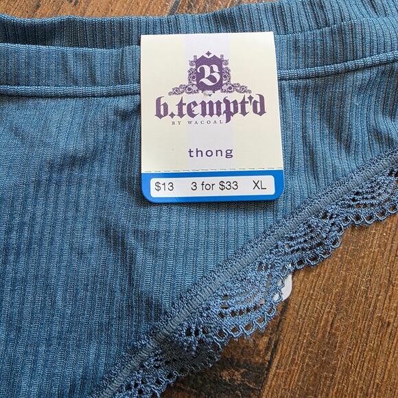 New B'tempted women's xl blue thong underwear - Picture 3 of 5